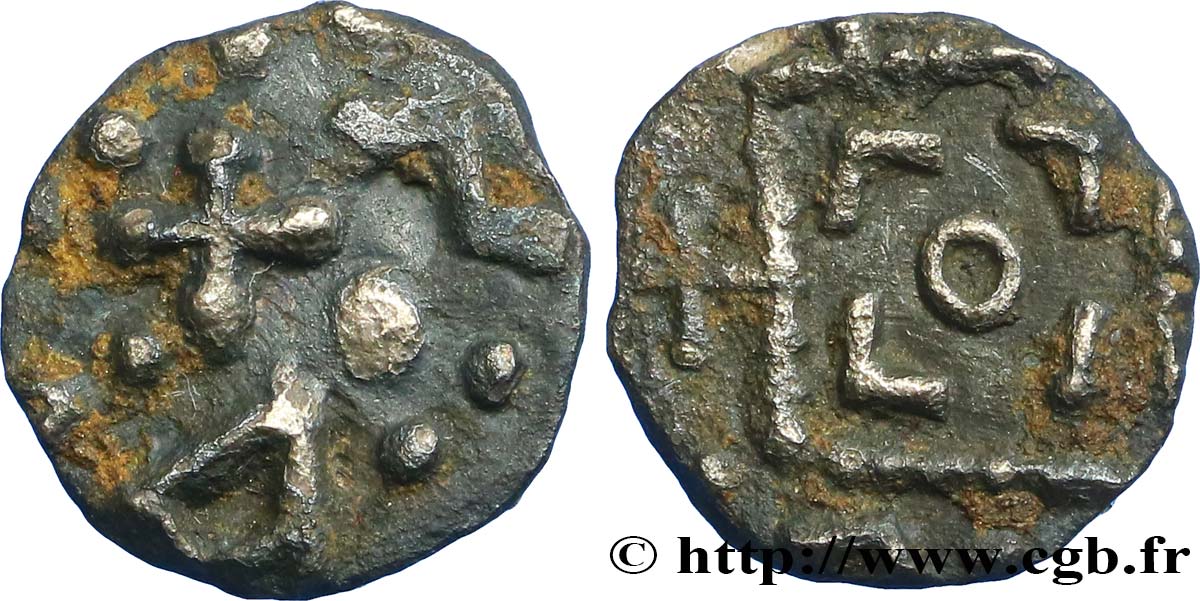 ENGLAND - ANGLO-SAXONS Sceat au carré perlé, mule de la Série D, type 8 XF