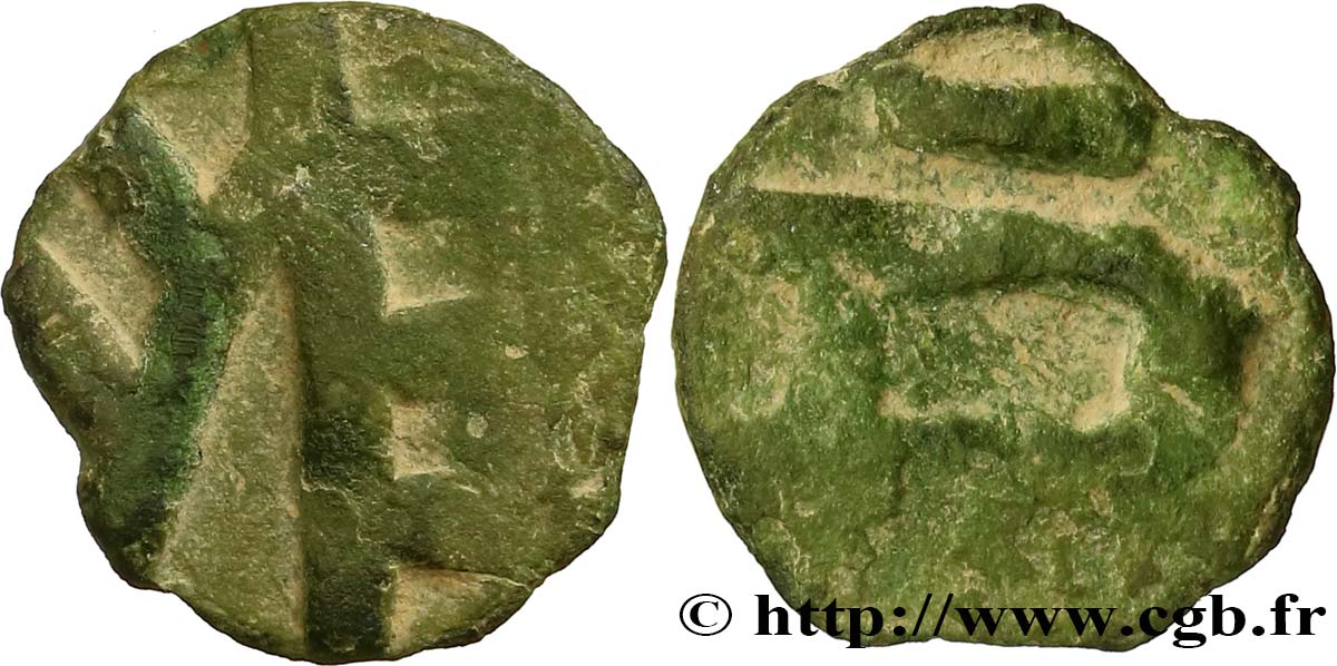 PAGUS MOSELLENSIS - METTIS - METZ (Moselle) - MONNAYAGE ANONYME Denier au monogramme ME, en bronze TTB+