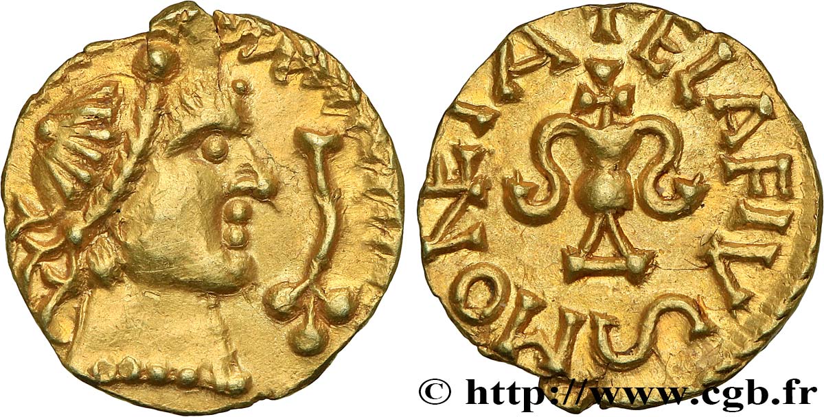 MEROVINGIAN COINAGE - BANASSAC (BANNACIACO) - Lozere Triens, monétaire ELAFIVS AU