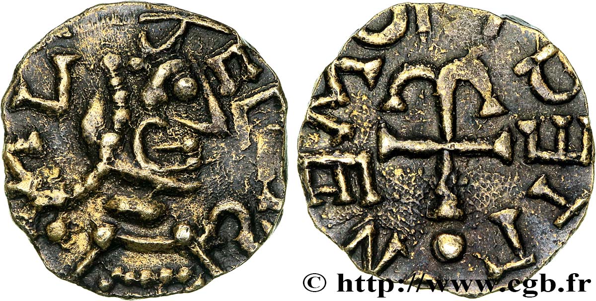 MEROVINGIAN COINAGE - SENLIS (SILVANECTIS) - Oise Triens XF