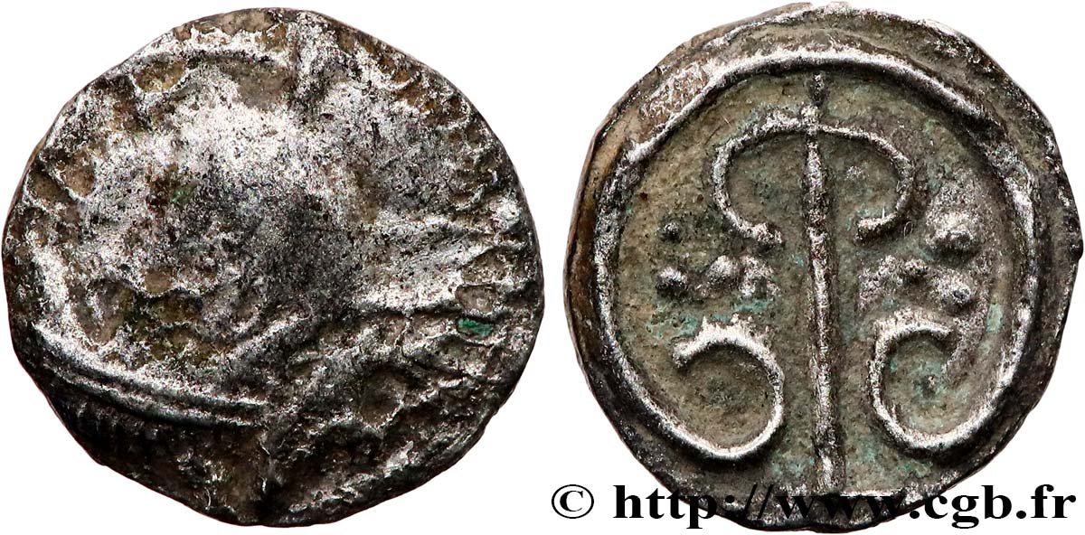 MEROVINGIAN COINS - indeterminate MINT Denier XF/AU