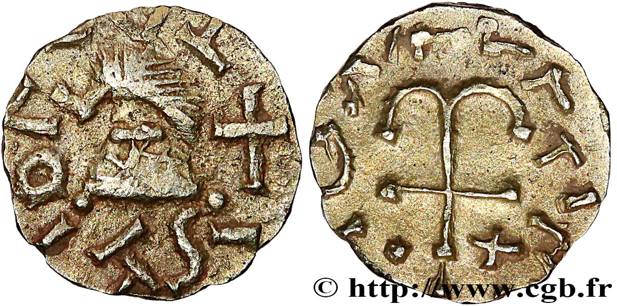 MEROVINGIAN COINS - indeterminate MINT Triens AU/AU