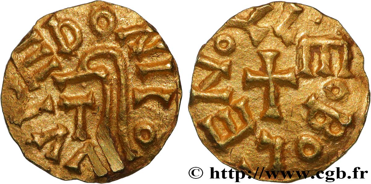 MONEDAS DE LOS MERVINGIOS - INCIERTAS Triens, Leoboleno monétaire MBC