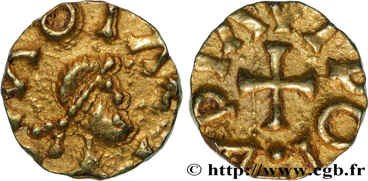 MEROVINGIAN COINS - indeterminate MINT Triens XF