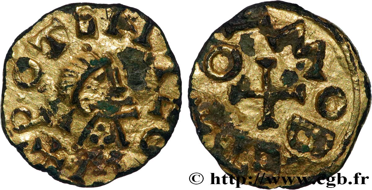 MEROVINGIAN COINS - indeterminate MINT Triens fourré XF