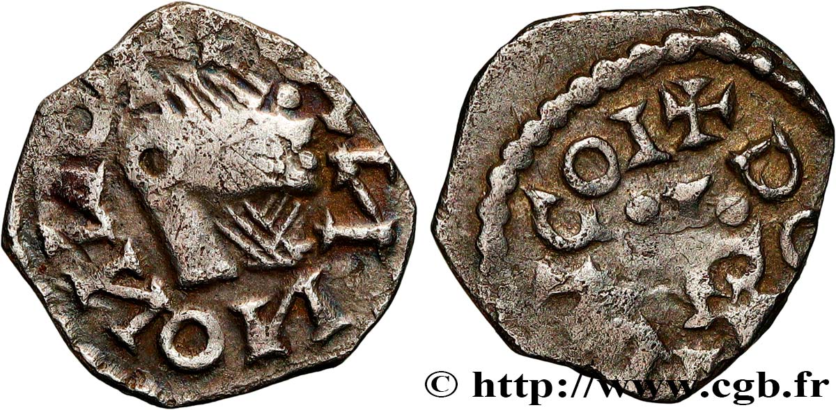 MEROVINGIAN COINS Denier q.SPL/BB