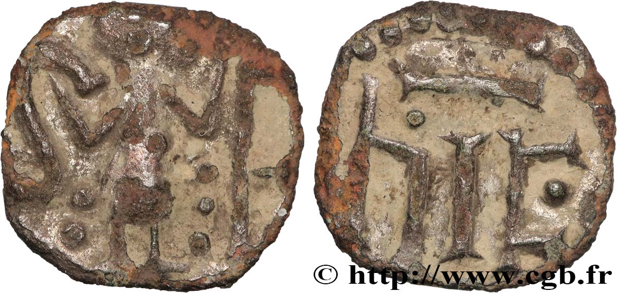 MEROVINGIAN COINS Denier fourré BC+