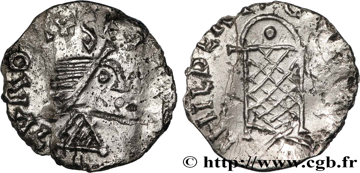 TOURS (TVRONVS CIVITAS) - CHILDÉRIC II Denier VF