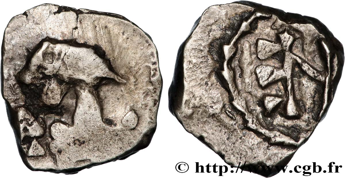 MEROVINGIAN COINAGE - MARSEILLE (MASSILIA) Denier, patrice Nemfidius XF