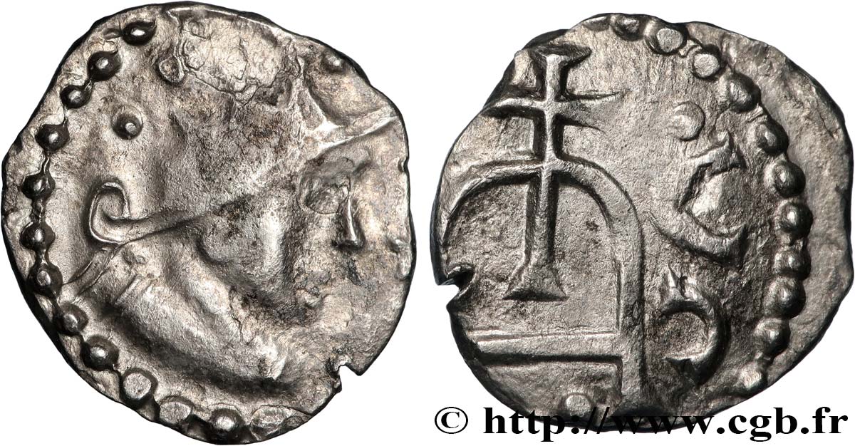 MEROVINGIAN COINS Denier XF