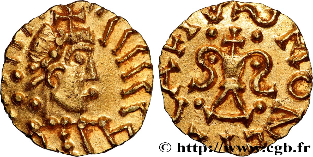 MONEDAS DE LOS MEROVINGIOS - BANASSAC (BANNACIACO) - Lozere Triens EBC