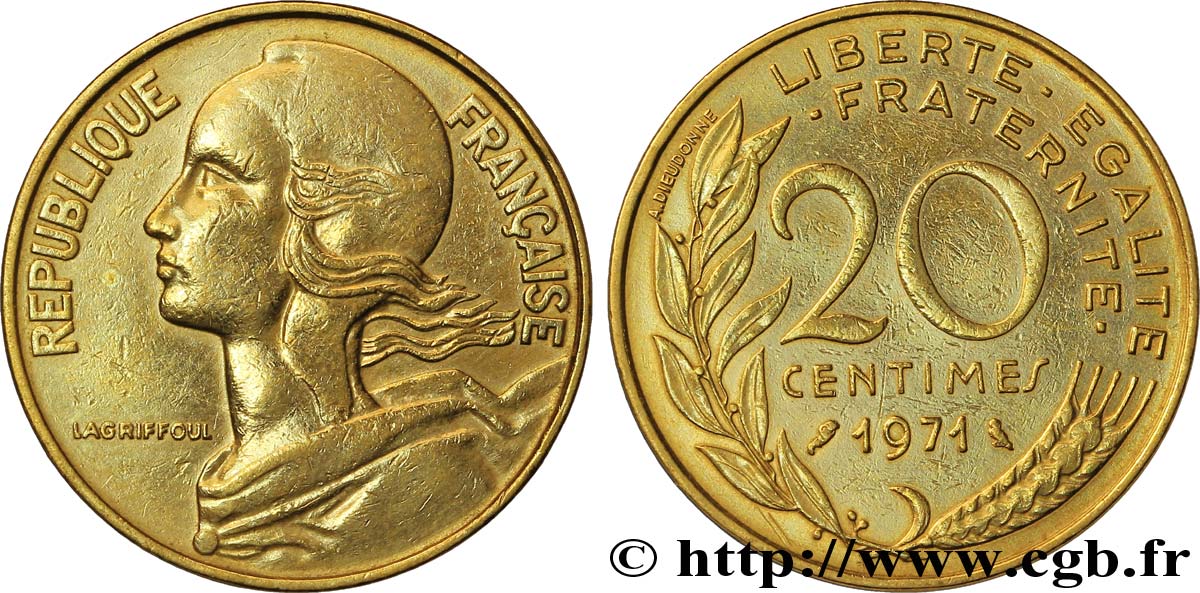 20 centimes Marianne 1971 Paris F.156/11 BC35 