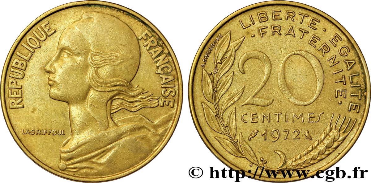20 centimes Marianne 1972 Paris F.156/12 BB48 