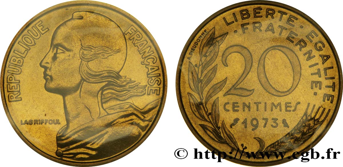 20 centimes Marianne 1973 Pessac F.156/13 ST68 