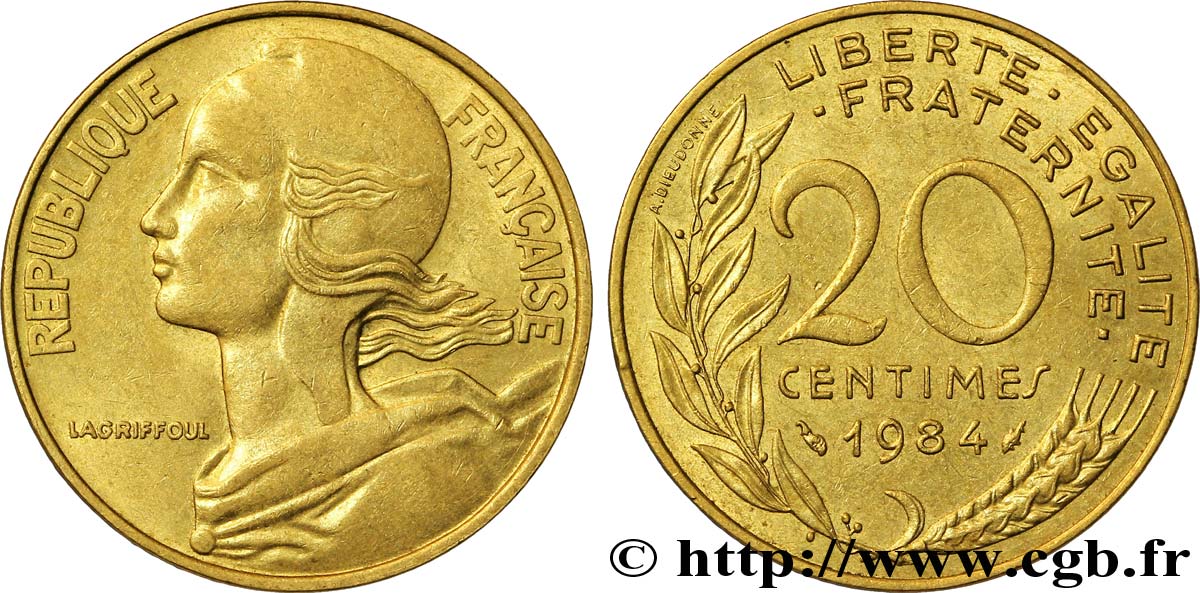 FRANCE  20  centimes  marianne 1969 etat