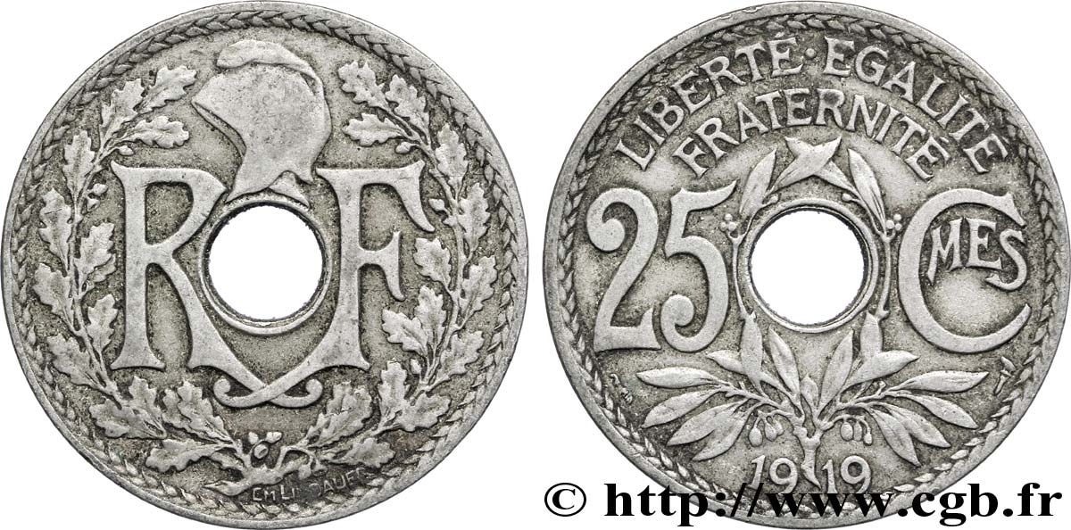 25 centimes Lindauer 1919  F.171/3 VF35 
