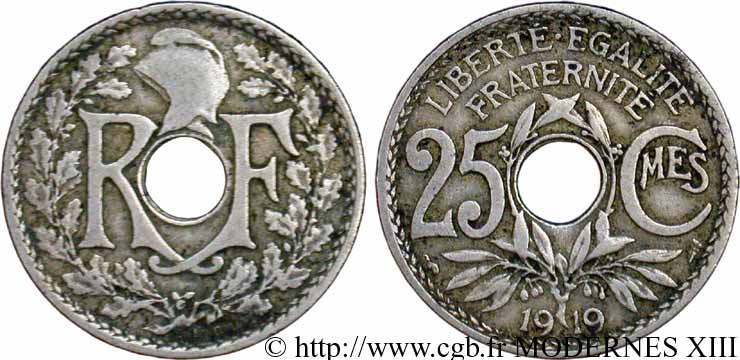 25 centimes Lindauer 1919  F.171/3 S20 