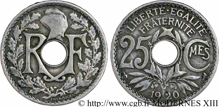 25 centimes Lindauer 1920  F.171/4 TB20 