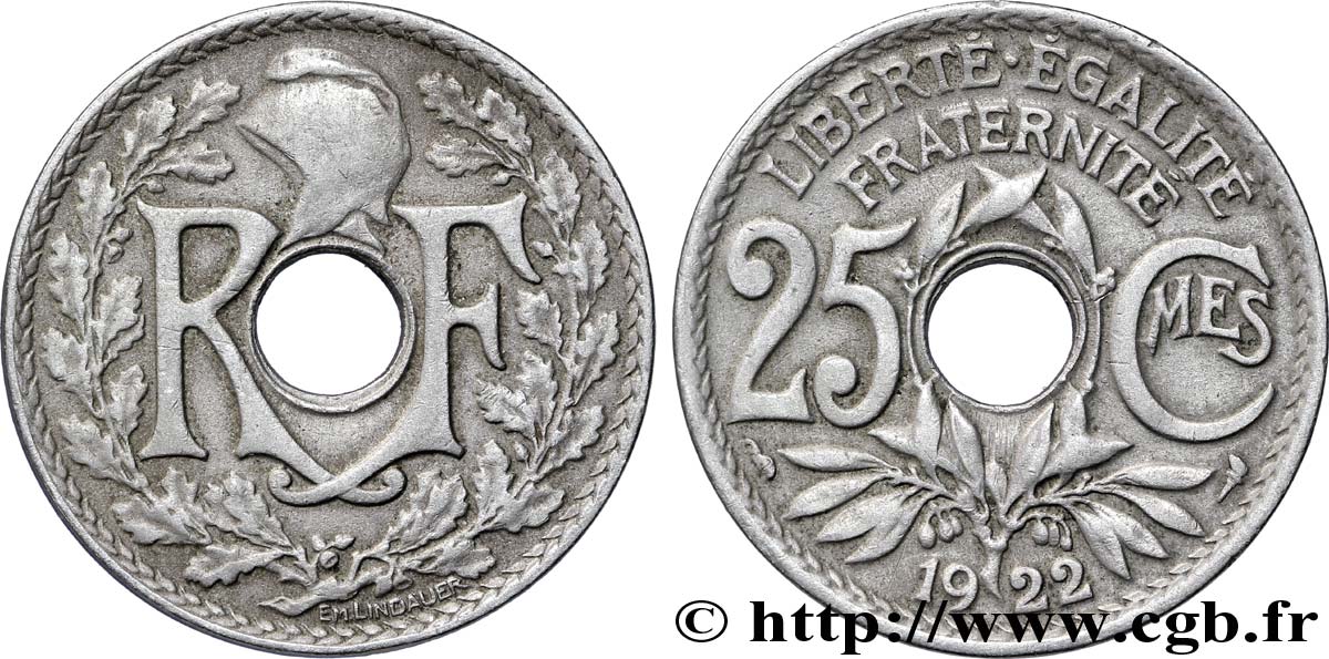 25 centimes Lindauer 1922  F.171/6 TB35 