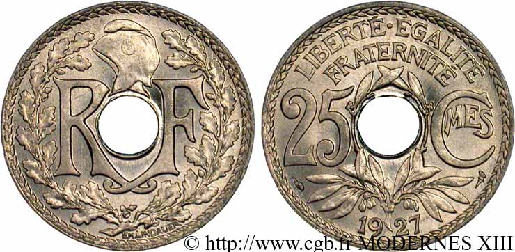 25 centimes Lindauer 1927  F.171/11 FDC65 