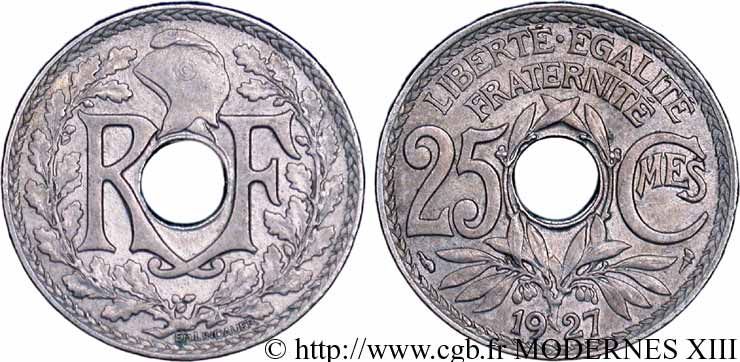 25 centimes Lindauer 1927  F.171/11 TTB54 