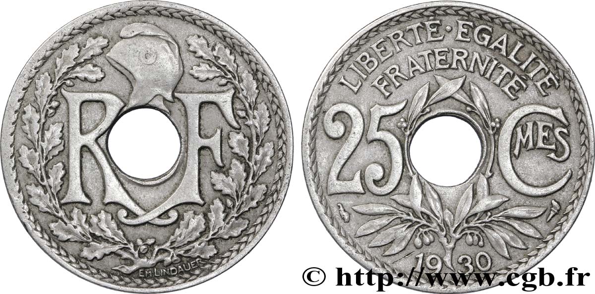 25 centimes Lindauer 1930  F.171/14 XF40 