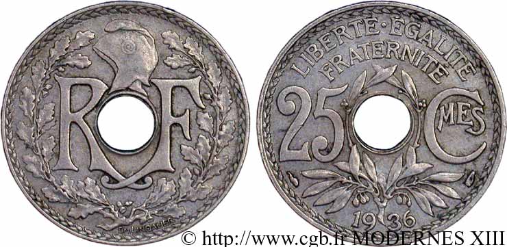 25 centimes Lindauer 1936  F.171/19 BB48 