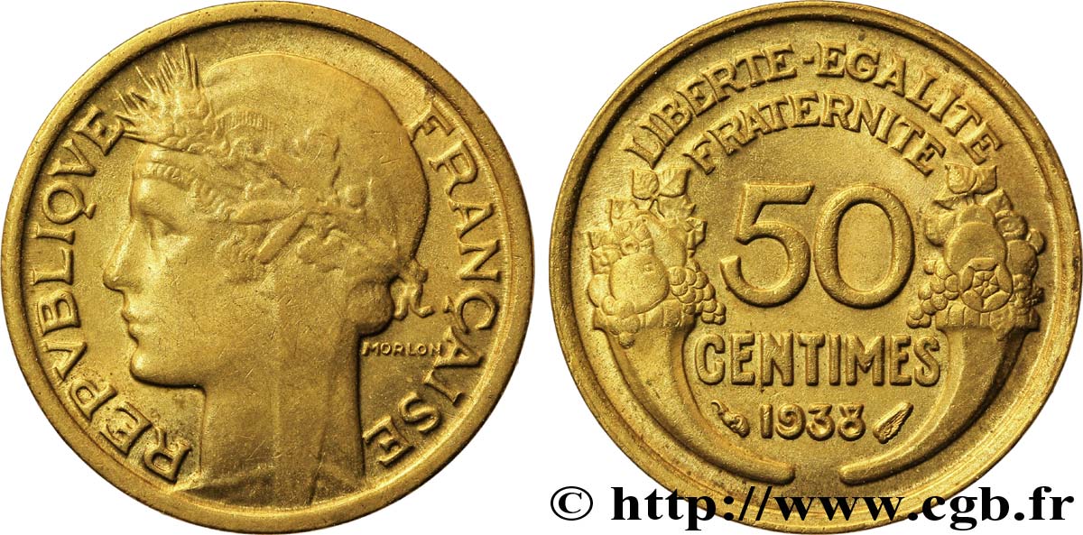 50 centimes Morlon 1938  F.192/14 SUP58 