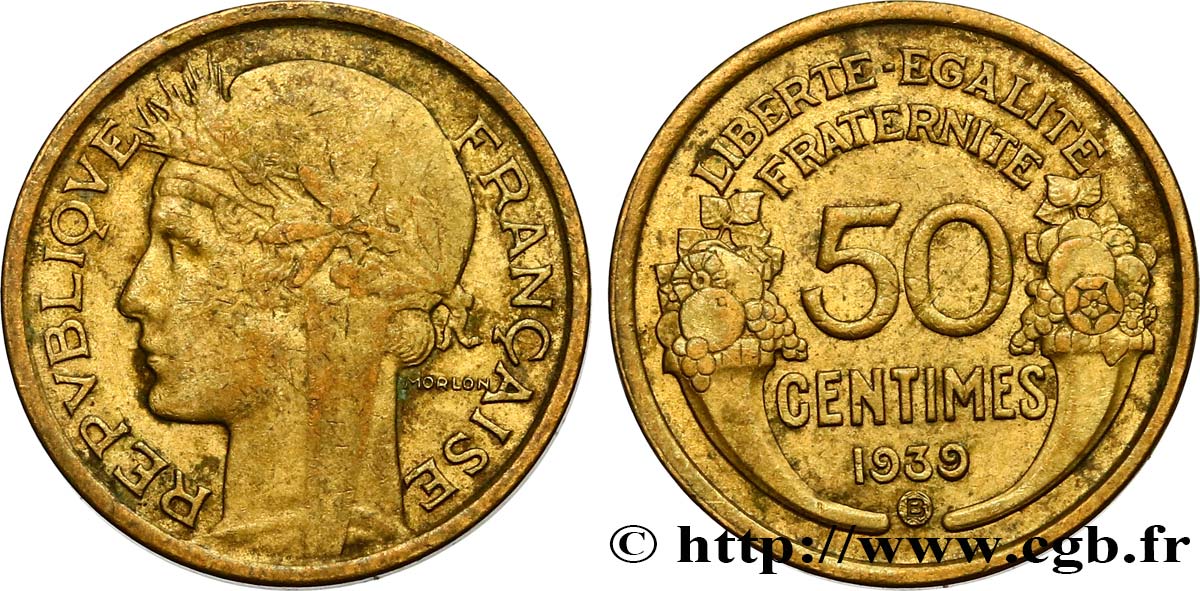 50 centimes Morlon 1939 Bruxelles F.192/16 TTB48 