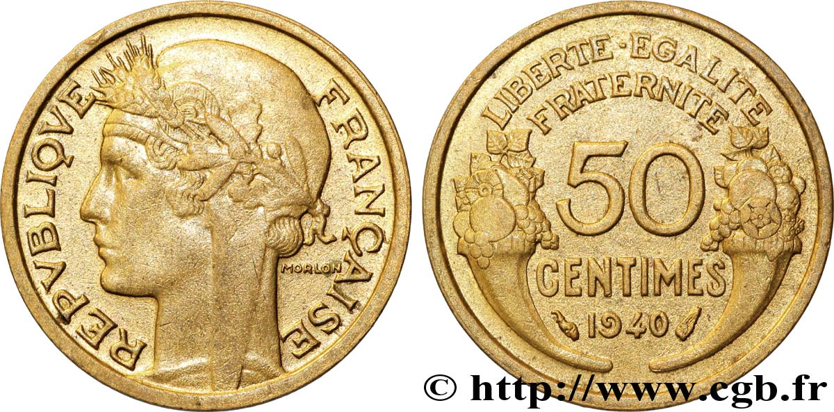 50 centimes Morlon 1940  F.192/17 AU54 