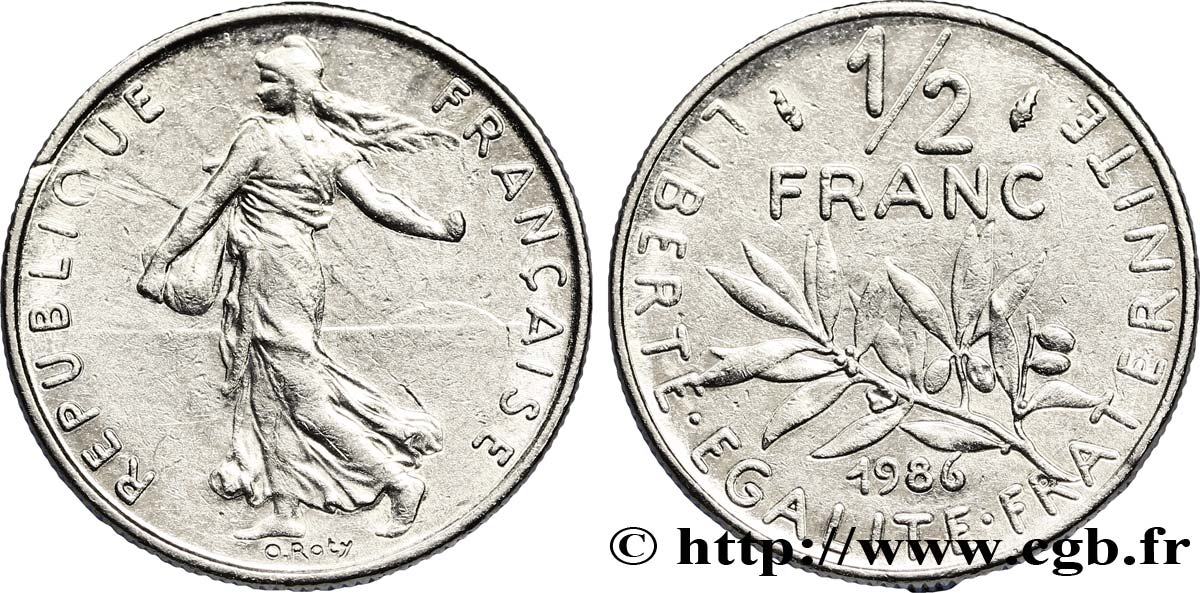 1/2 franc Semeuse 1986 Pessac F.198/25 TTB48 