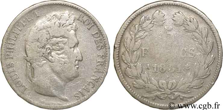 5 francs Ier type Domard, tranche en relief 1831 Paris F.320/1 RC12 