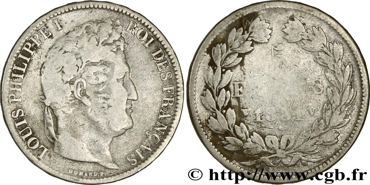 5 francs Ier type Domard, tranche en relief 1831 Lille F.320/13 RC13 