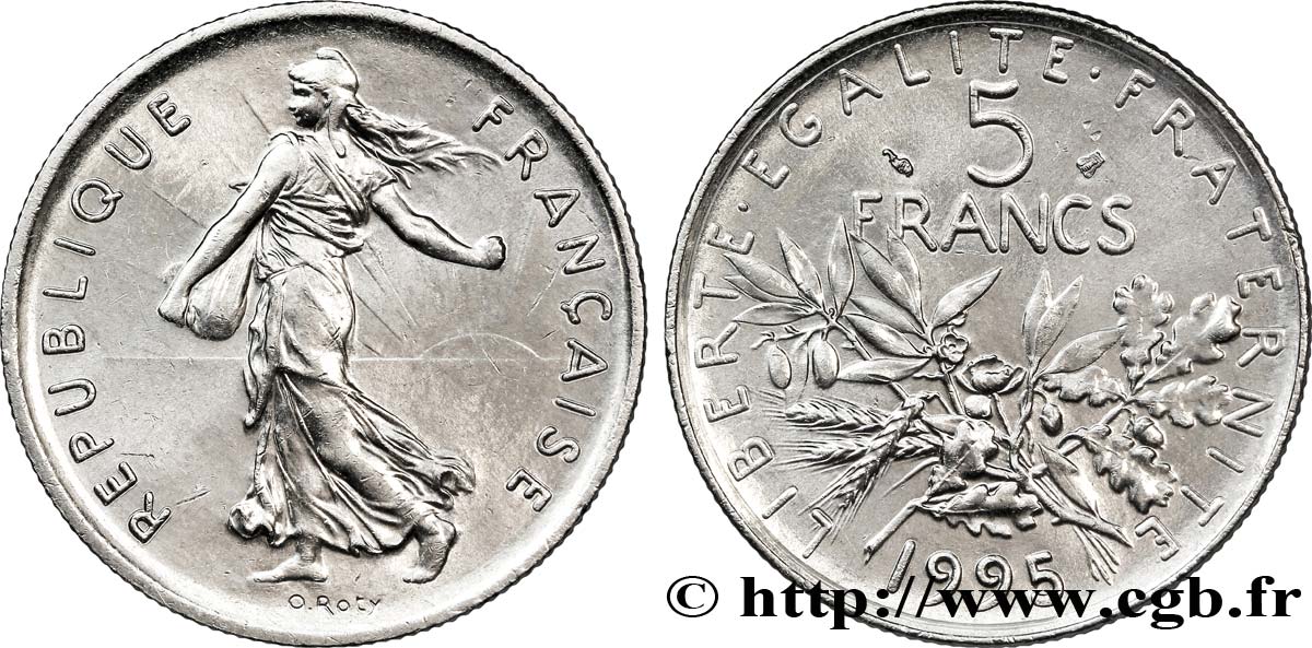 5 francs Semeuse, nickel 1995 Pessac F.341/31 SC64 