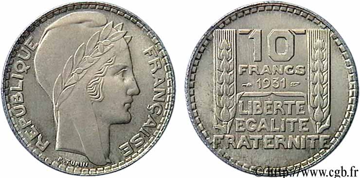10 francs Turin 1931  F.360/4 XF45 
