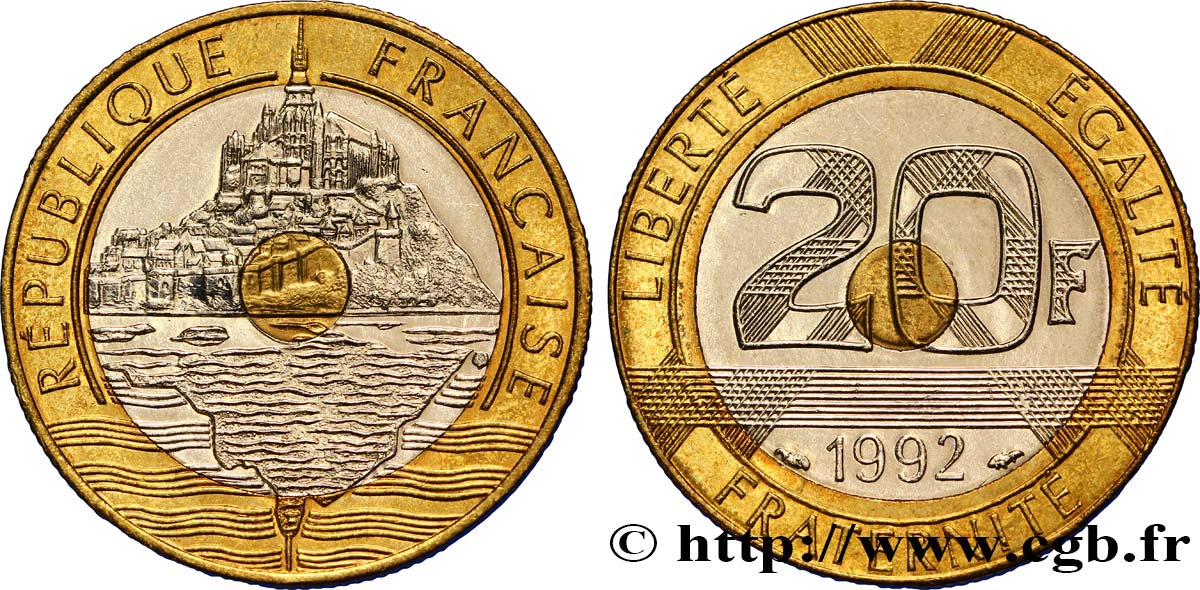 20 francs Mont Saint-Michel 1992 Pessac F.403/3 SUP62 