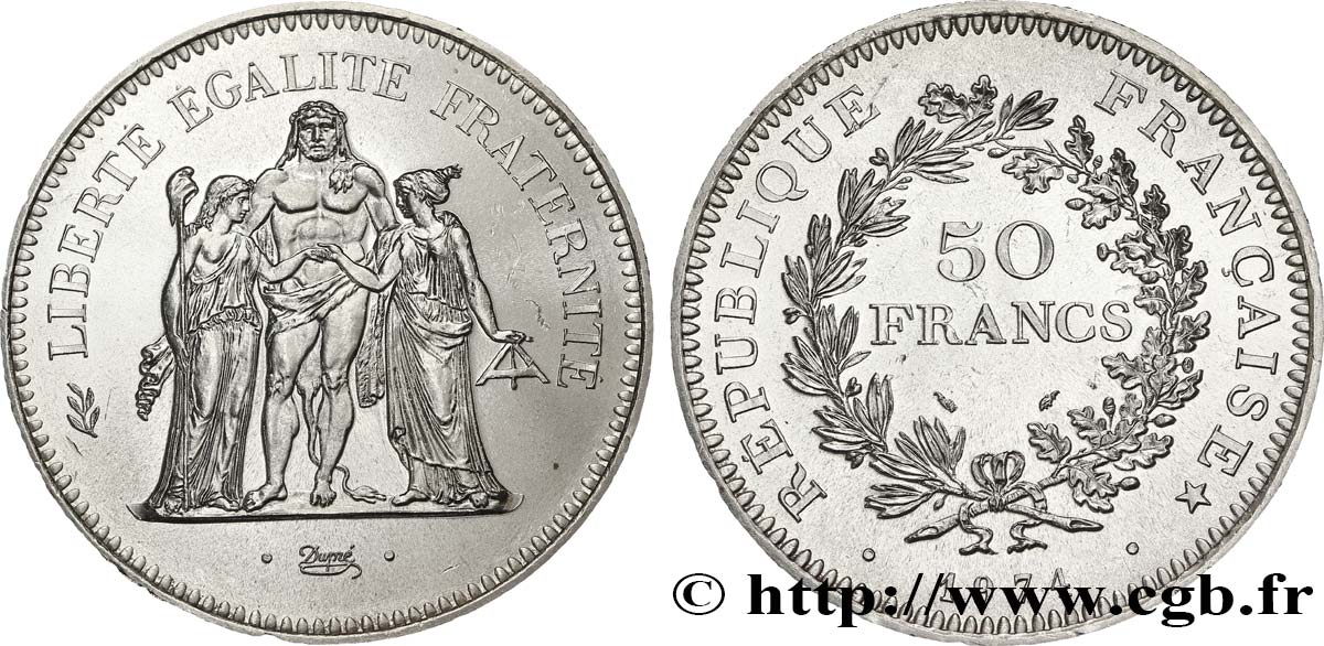 50 francs Hercule 1974  F.427/2 MS62 