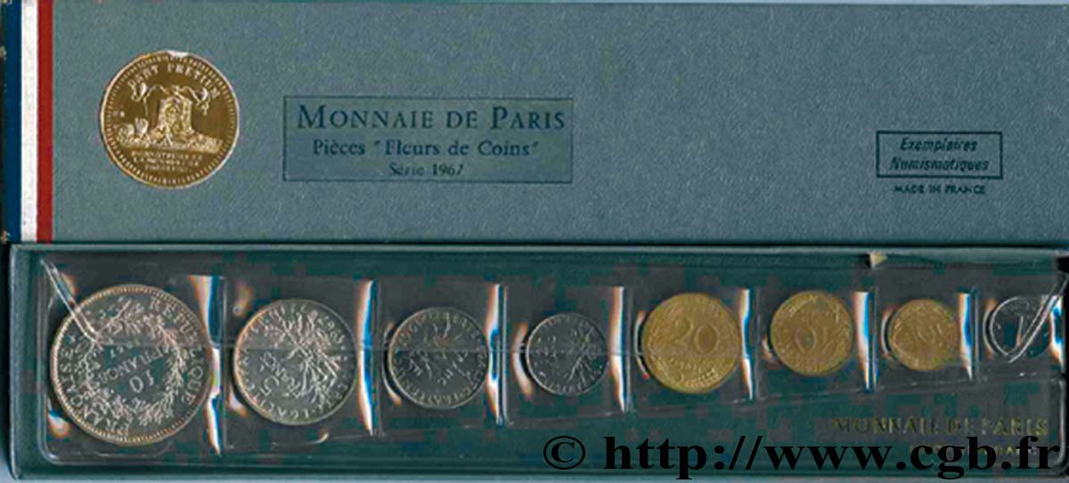 Boîte Fleur de Coins 1967 Paris F.5000 005 MS70 