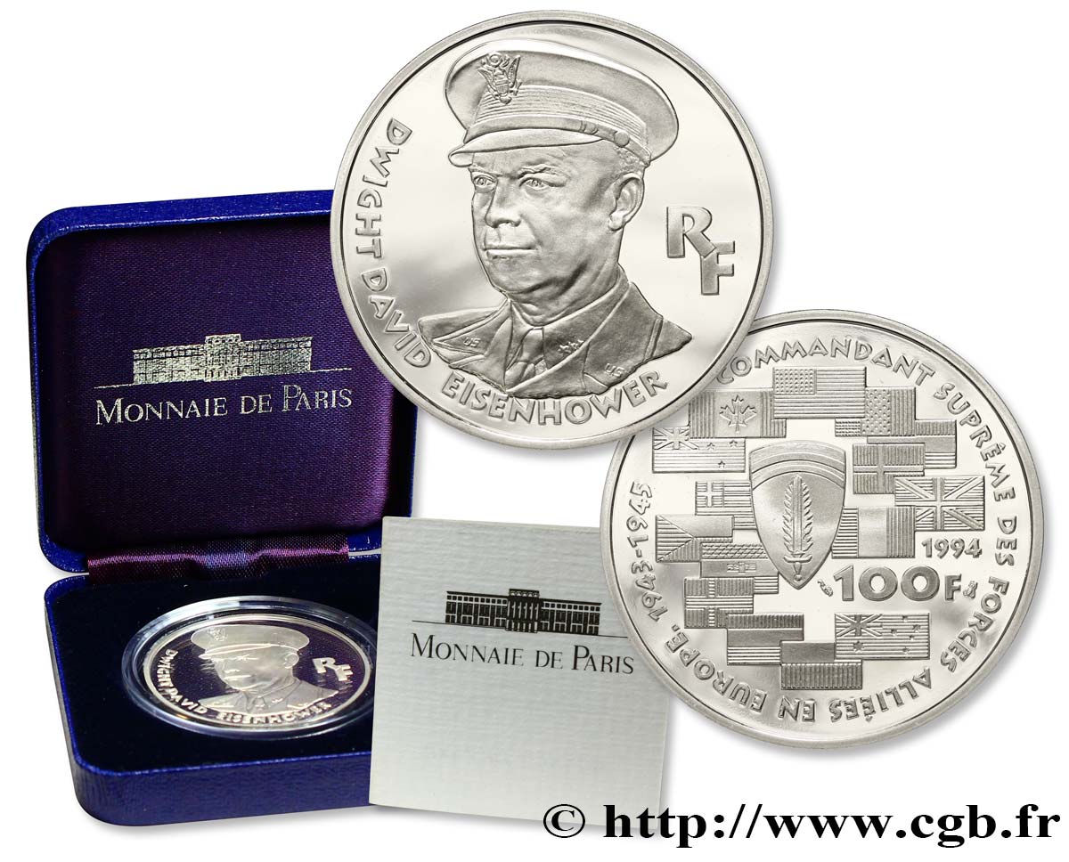 Belle Épreuve 100 francs - Dwight David Eisenhower 1994  F5.1634 1 FDC70 