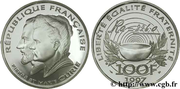 Belle Epreuve 100 francs - Pierre et Marie Curie 1997  F.1668 1 FDC70 