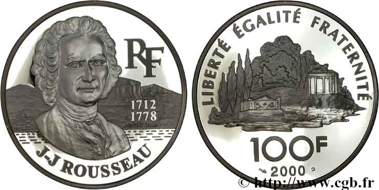 Belle Epreuve 100 francs - Jean-Jacques Rousseau 2000  F.1674 1 ST70 