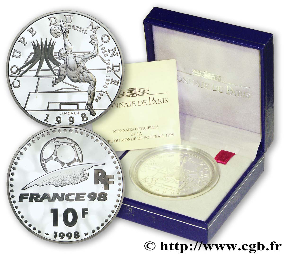 Belle Épreuve 10 Francs - Brésil 1998 Paris F.1312 1 FDC 