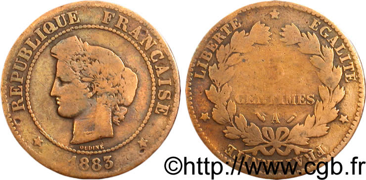5 centimes Cérès 1883 Paris F.118/24 RC8 