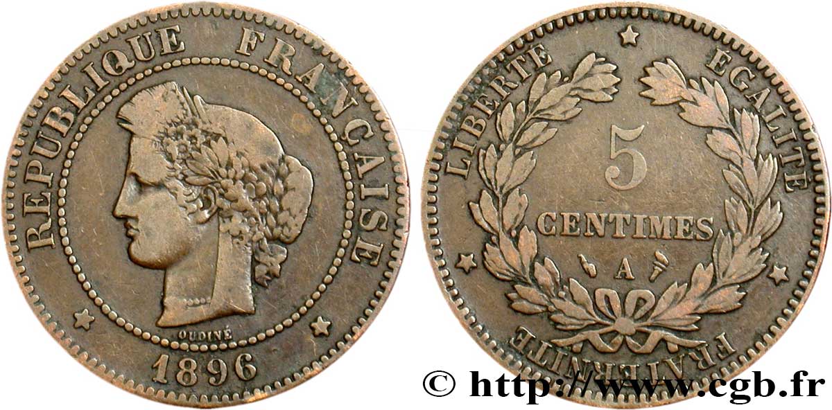 5 centimes Cérès 1896 Paris F.118/38 S20 