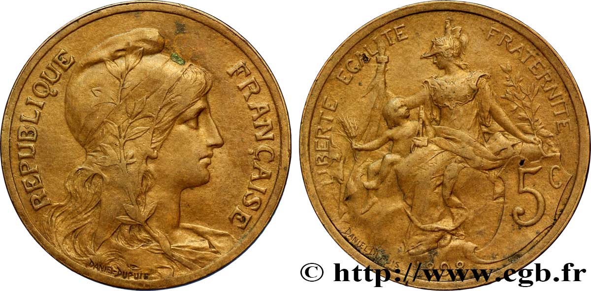 5 centimes Daniel-Dupuis 1898  F.119/5 TTB48 