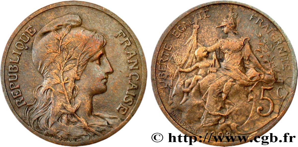 5 centimes Daniel-Dupuis 1898  F.119/5 TTB40 
