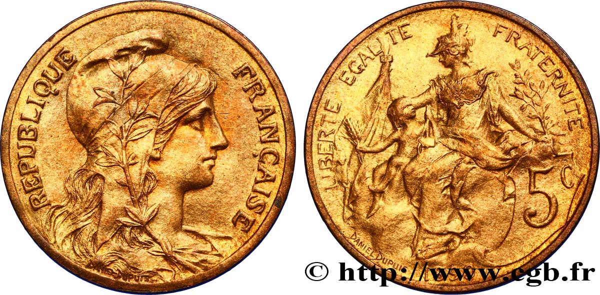 5 centimes Daniel-Dupuis 1899  F.119/7 SUP60 