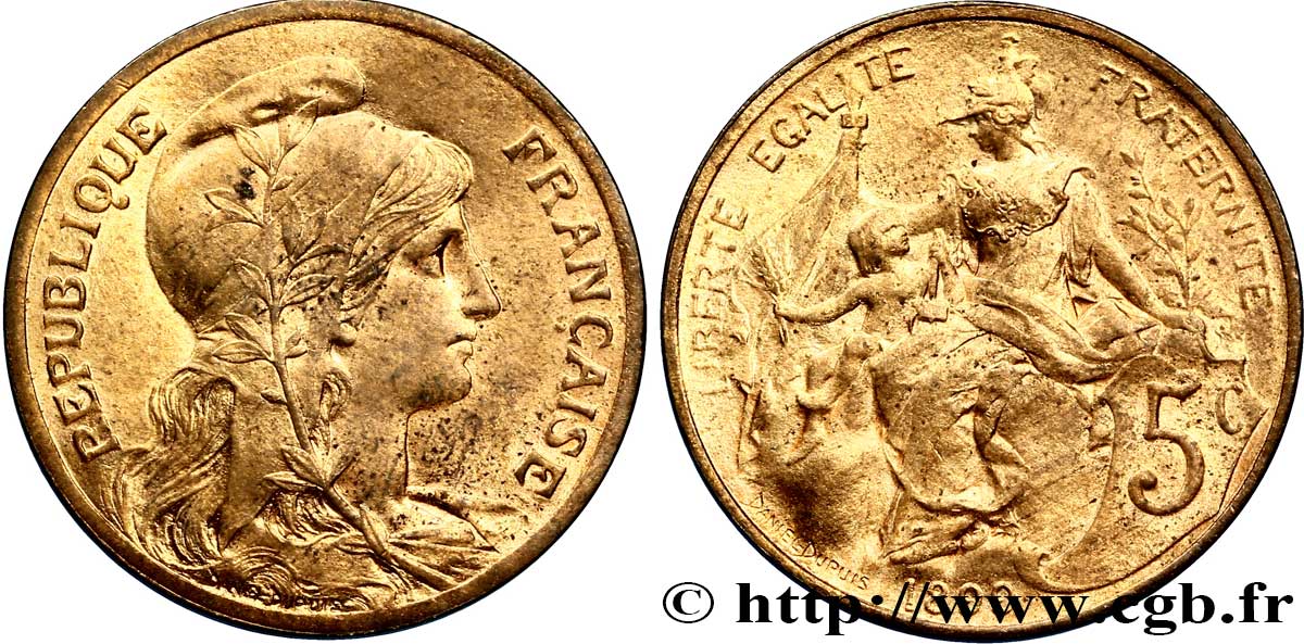 5 centimes Daniel-Dupuis 1899  F.119/7 SUP58 