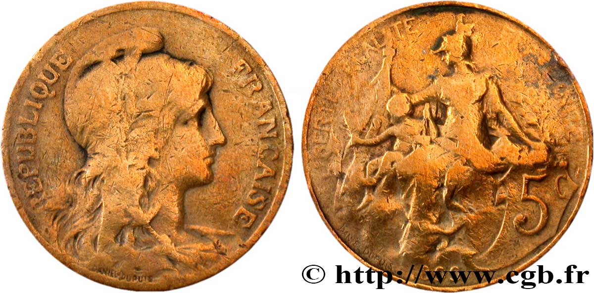 5 centimes Daniel-Dupuis 1899  F.119/7 B8 