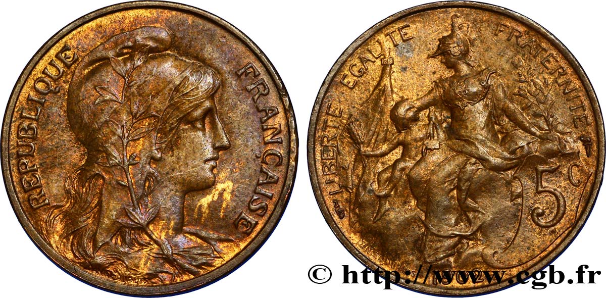 5 centimes Daniel-Dupuis 1902  F.119/12 SUP58 